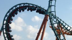 Amusement Park Theme Park Roller Coaster Riders Upside Down