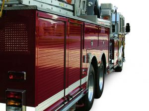 Fire Rescue Fire Truck Read Rear View