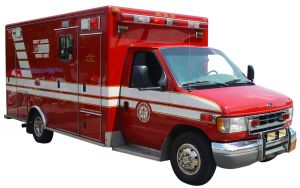 Fire Rescue Paramedic Red Emergency Vehicle