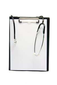 Health and Medical Clipboard and Stethoscope