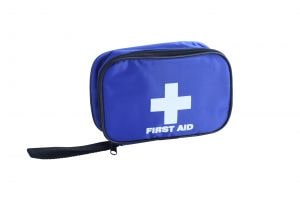 Medical First Aid Kit Blue Injury Wounds Lacerations