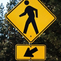 Pedestrian Crossing Sign - Child Injury