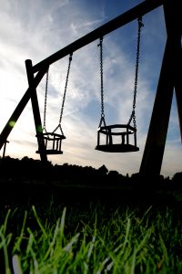 Playground Swings with Buckets Toddlers Baby Day Time