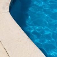 Blue and Vibrant Swimming Poolside