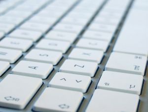 Technology Keyboard Close Up Grey Slim Keys