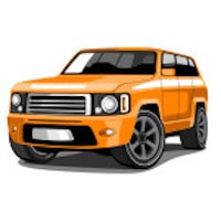 Vehicle - Large SUV Orange